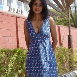 Home The Indigo Bloom Dress