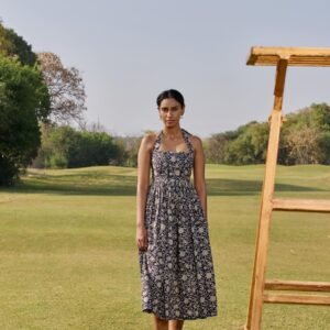 Home Midnight Meadow Halter Dress
